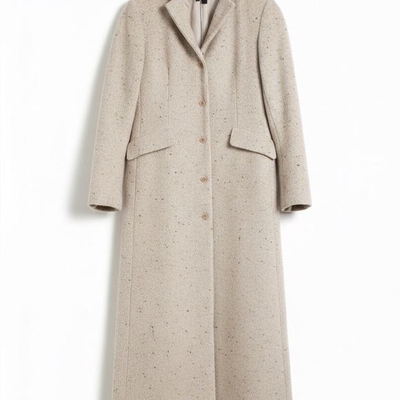 Zara Basic Cream Wool Outerwear - Picture 3 of 6
